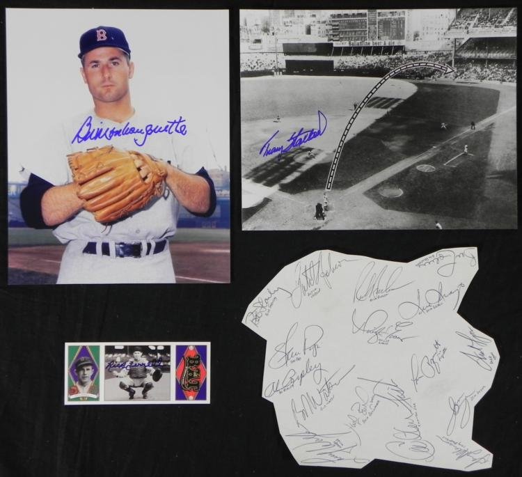Signed Boston Red Sox Photos 1979 Roster on Paper Card: Even though the Red Sox struggled last year, it doesn't mean they won't rebound next season under new management. If your a Red Sox fan, don't give up hope just yet, there is still light at the 