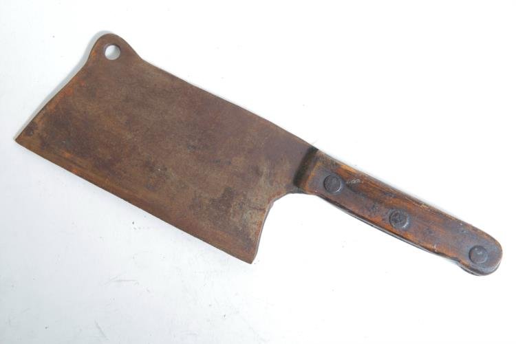 Civil War Era Soldier's Camp Meat Cleaver Knife 14": Civil War Era Soldier's Camp Meat Cleaver Knife 14" made by a blacksmith. 