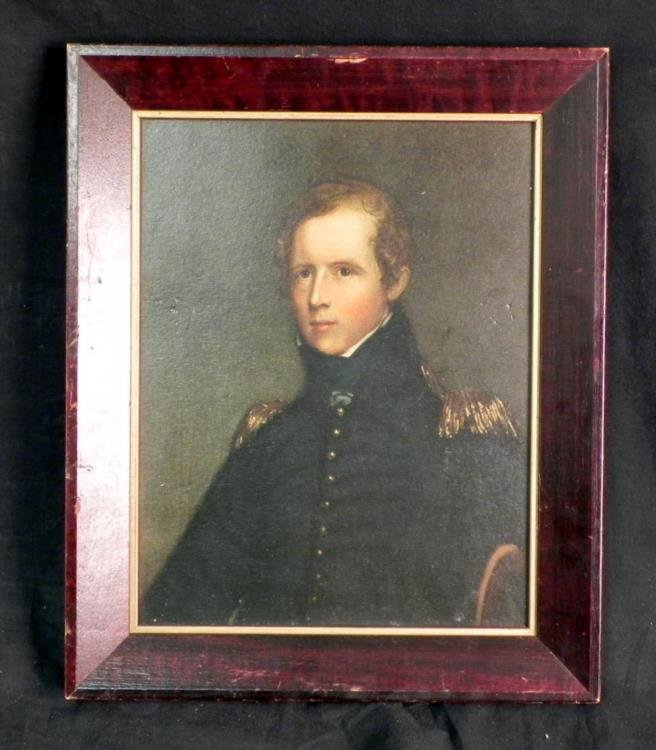 Frmd Pic of 1800's Naval Admiral Major Biddle by Sully: Available is this picture of a Naval Admiral, Major Biddle. It was done by Thomas Sully, and it is framed and is 11.5" x 14".