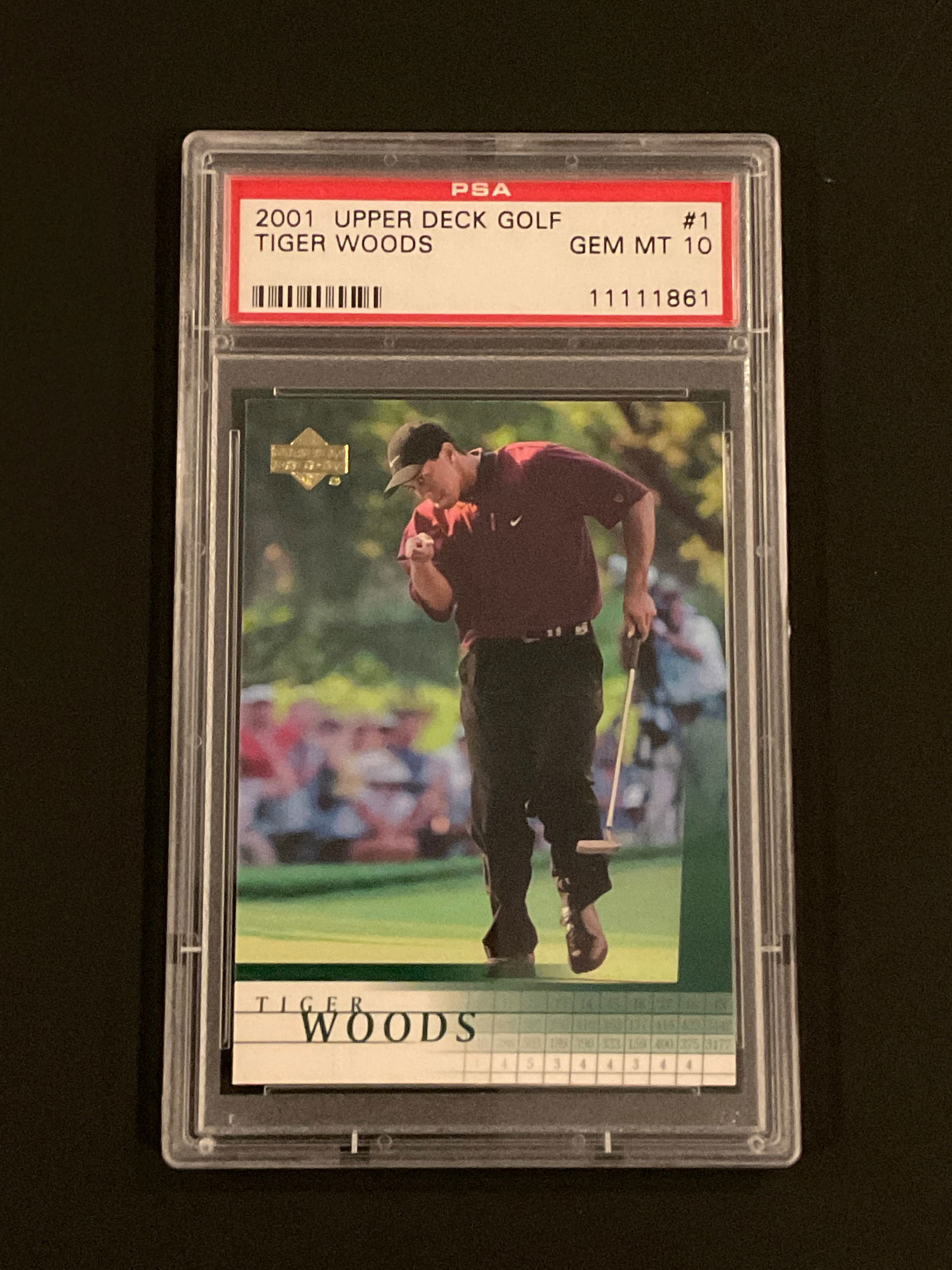 2001 Upper Deck Golf Tiger Woods #1 PSA 10 (1 of 2)