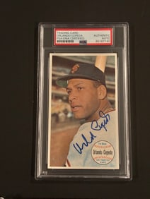 1964 Topps Orlando Cepeda 55 PSA Authentic Autograph