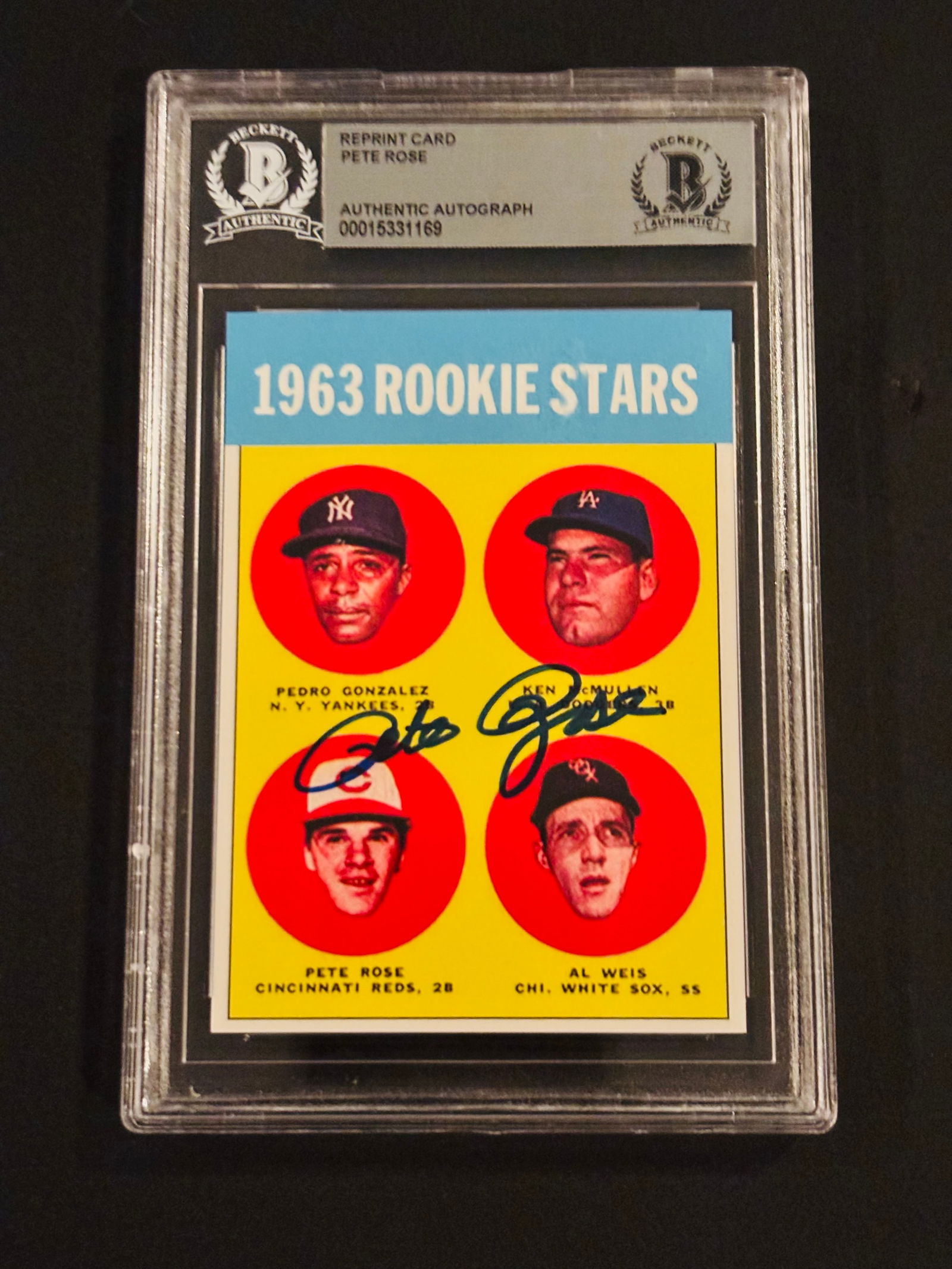 1963 Rookie Stars Pete Rose Reprint PSA/DNA Certified Authentic Auto (1 of 2)