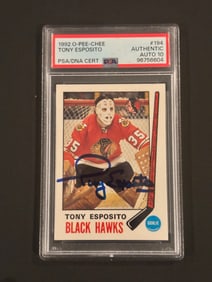1992-93 O-Pee-Chee Tony Esposito #194 PSA Auto 10