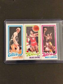 1980-81 Topps Bird/Erving/Johnson Seperated