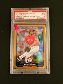 2012 Bowman Chrome Yu Darvish Draft-Orange Refractor #50 PSA 9