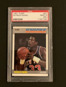 1987 Fleer Patrick Ewing #37 PSA 9