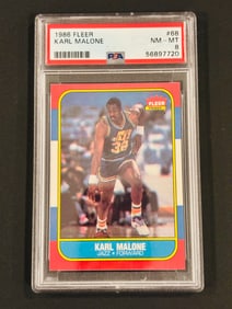 1986 Fleer karl malone #68 PSA 8