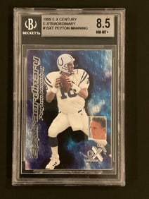 1999 Fleer Peyton Manning #15xt Beckett 8.5