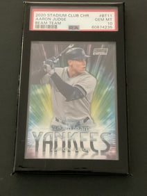 2020 Stadium Club CHR. Aaron Judge Beam Team #BT11 PSA 10