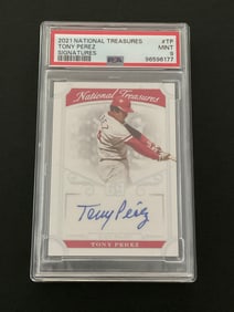 2021 National Treasures Tony Perez Signatures #TP PSA 9