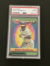 1994 Topps Finest Rickey Henderson #223 PSA 8