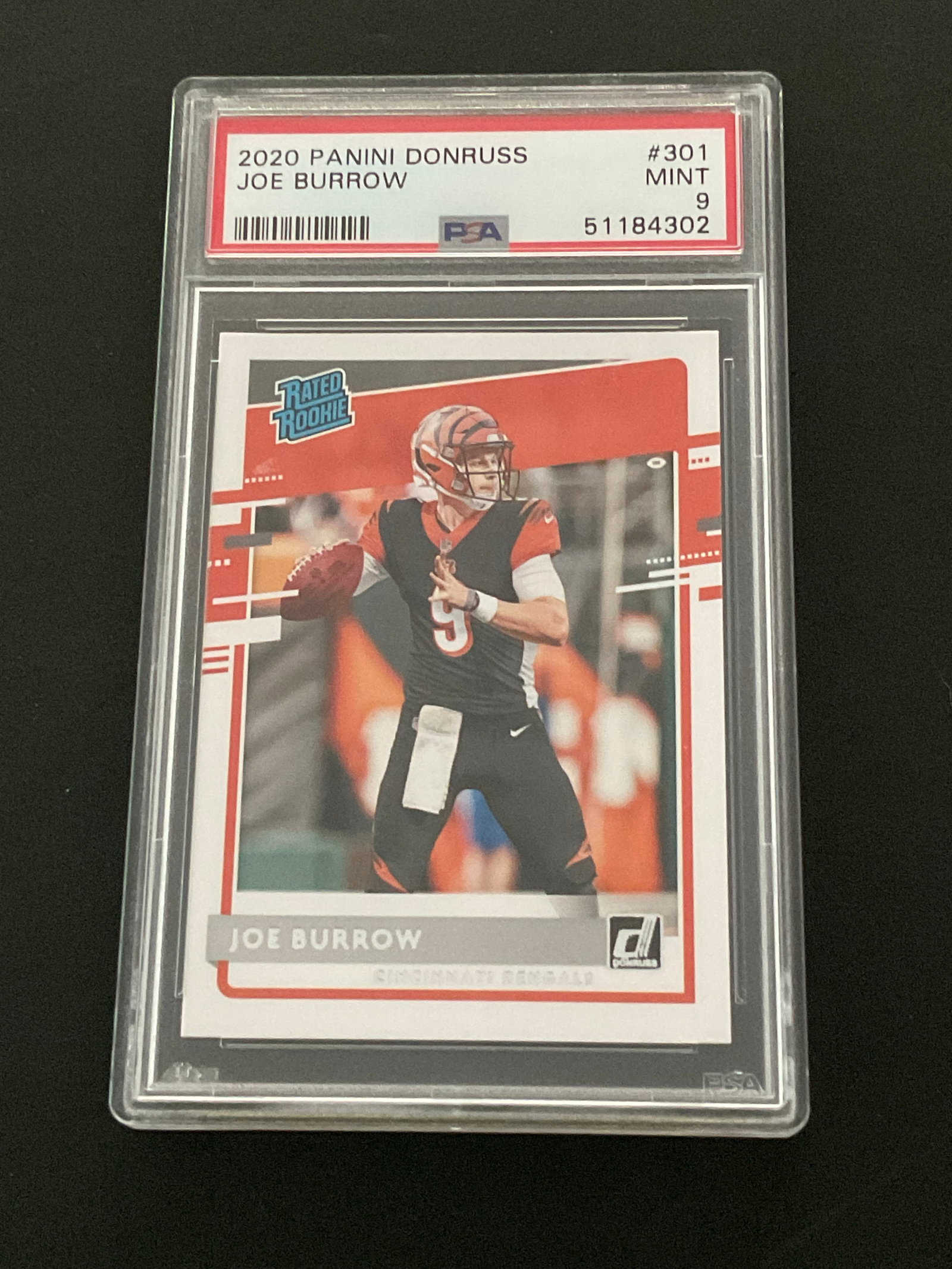 2020 Panini Donruss Joe Burrow #301 PSA  9 (1 of 2)