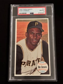 1964 Topps Giants Bob Clemente PSA 8
