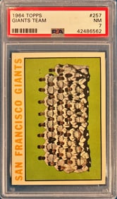 1964 Topps San Francisco Giants Team #257 - PSA 7 NM
