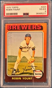 1975 Topps Robin Yount #223 - PSA 4 VG-EX - Rookie Card