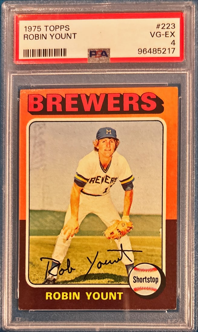 1975 Topps Robin Yount #223 - PSA 4 VG-EX - Rookie Card (1 of 2)