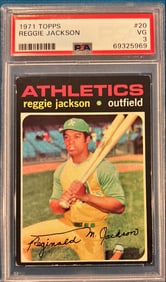 1971 Topps Reggie Jackson #20 - PSA 3 VG