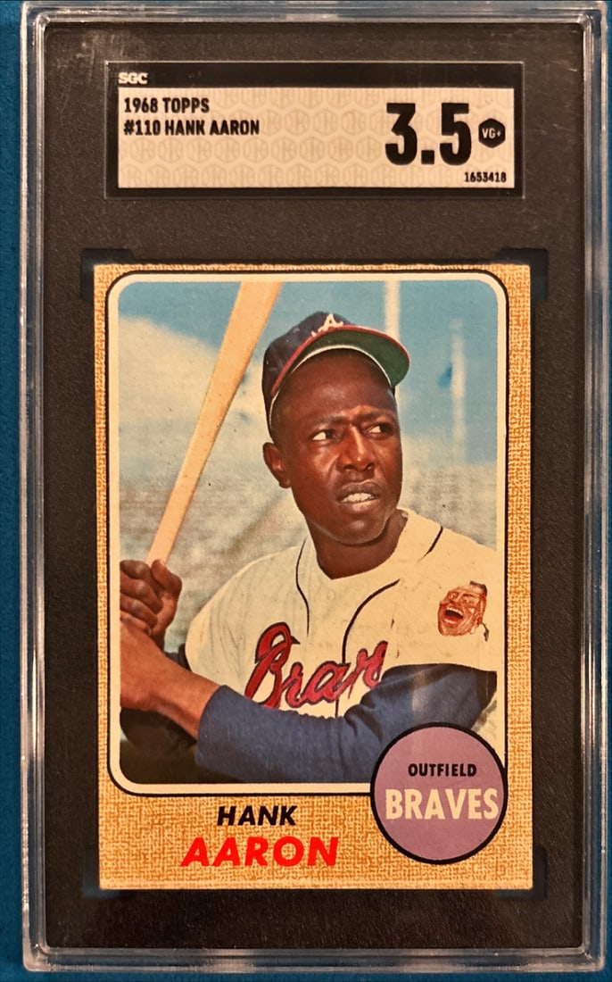 1968 Topps Hank Aaron #110 - SGC 3.5 VG+ (1 of 2)