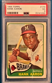 1965 Topps Hank Aaron #170 - PSA 3 VG