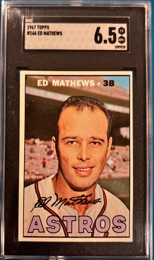 1967 Topps Ed Mathews #166 - SGC 6.5 EX+ (1 of 2)