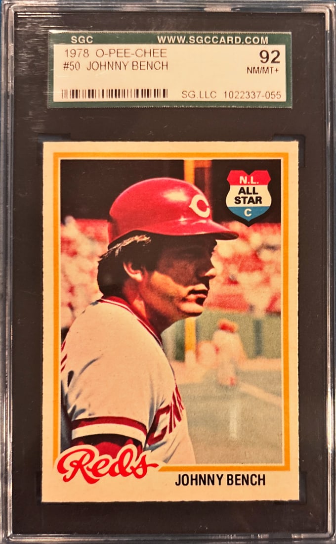 1978 O-Pee-Chee Johnny Bench #50 - SGC 92 NM/MT+ (1 of 2)