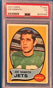 1970 Topps Joe Namath #150 - PSA 3 VG