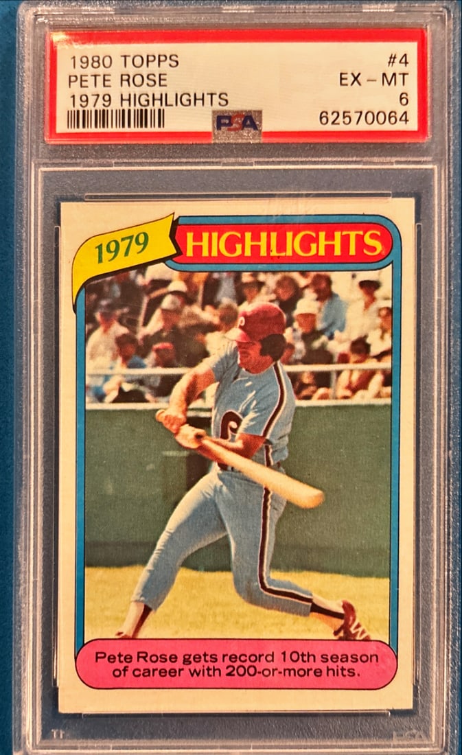 Pete Rose - Graded Baseball Card (1 of 2)