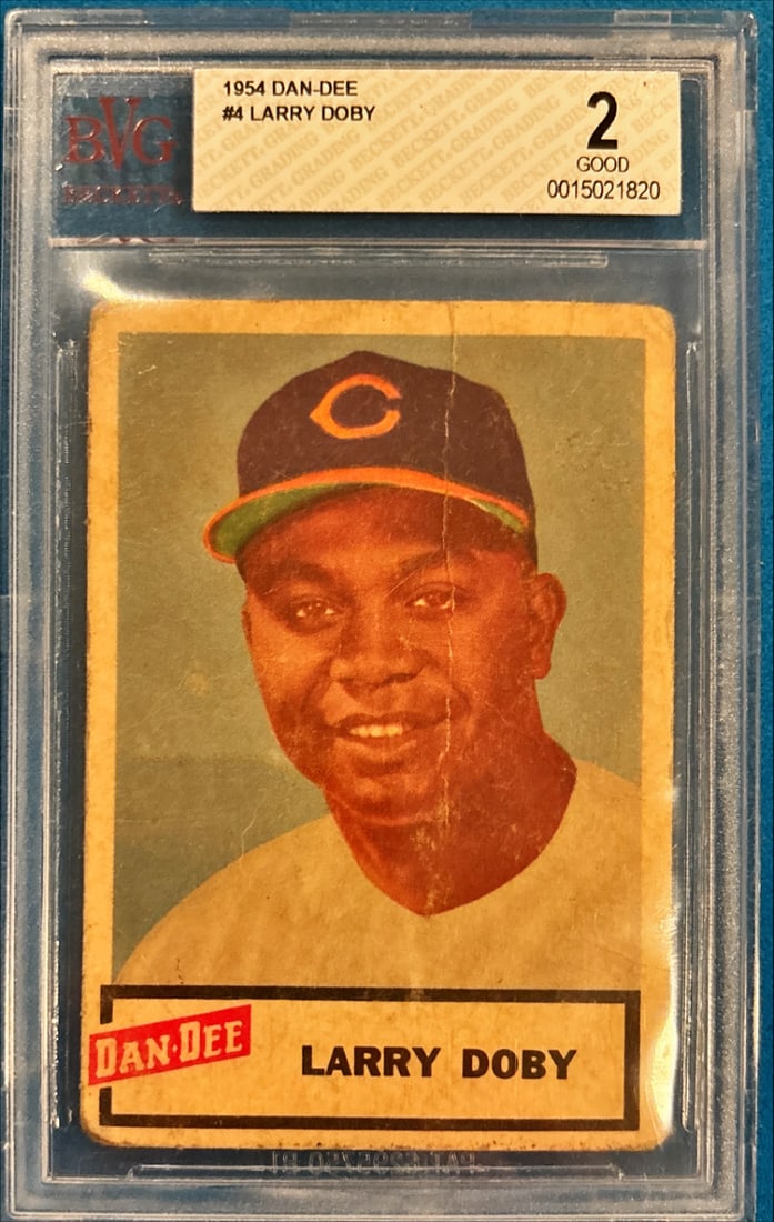 Larry Doby - Graded Baseball Card: This professionally graded Larry Doby baseball card offers collectors a sharp, authentic example of one of the game’s most respected names. Slabbed and certified for long-term protection, it combine