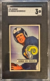 1951 Bowman Norman Van Brocklin #4 – SGC 3
