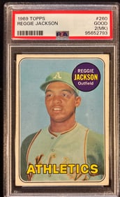 1969 Topps Reggie Jackson #260 – PSA 2 (MK)