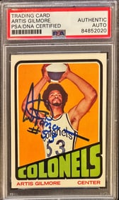 1973 Topps Artis Gilmore #180 – PSA/DNA Auto (Authentic)