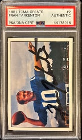 1981 TCMA Greats Fran Tarkenton #2 – PSA/DNA Auto (Authentic)