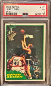 1981 Topps Super Action Larry Bird #101 – PSA 7