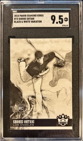 2018 Panini Diamond Kings Shohei Ohtani #73 Black & White Variation – SGC 9.5