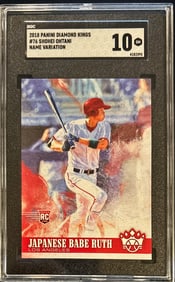 2018 Panini Diamond Kings Shohei Ohtani #76 Name Variation 'Japanese Babe Ruth' – SGC 10