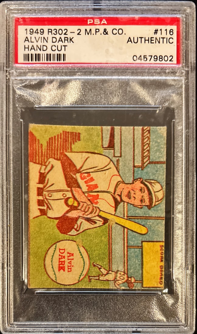 1949 R302-2 M.P. & Co. Alvin Dark – PSA Authentic (Hand Cut) (1 of 2)