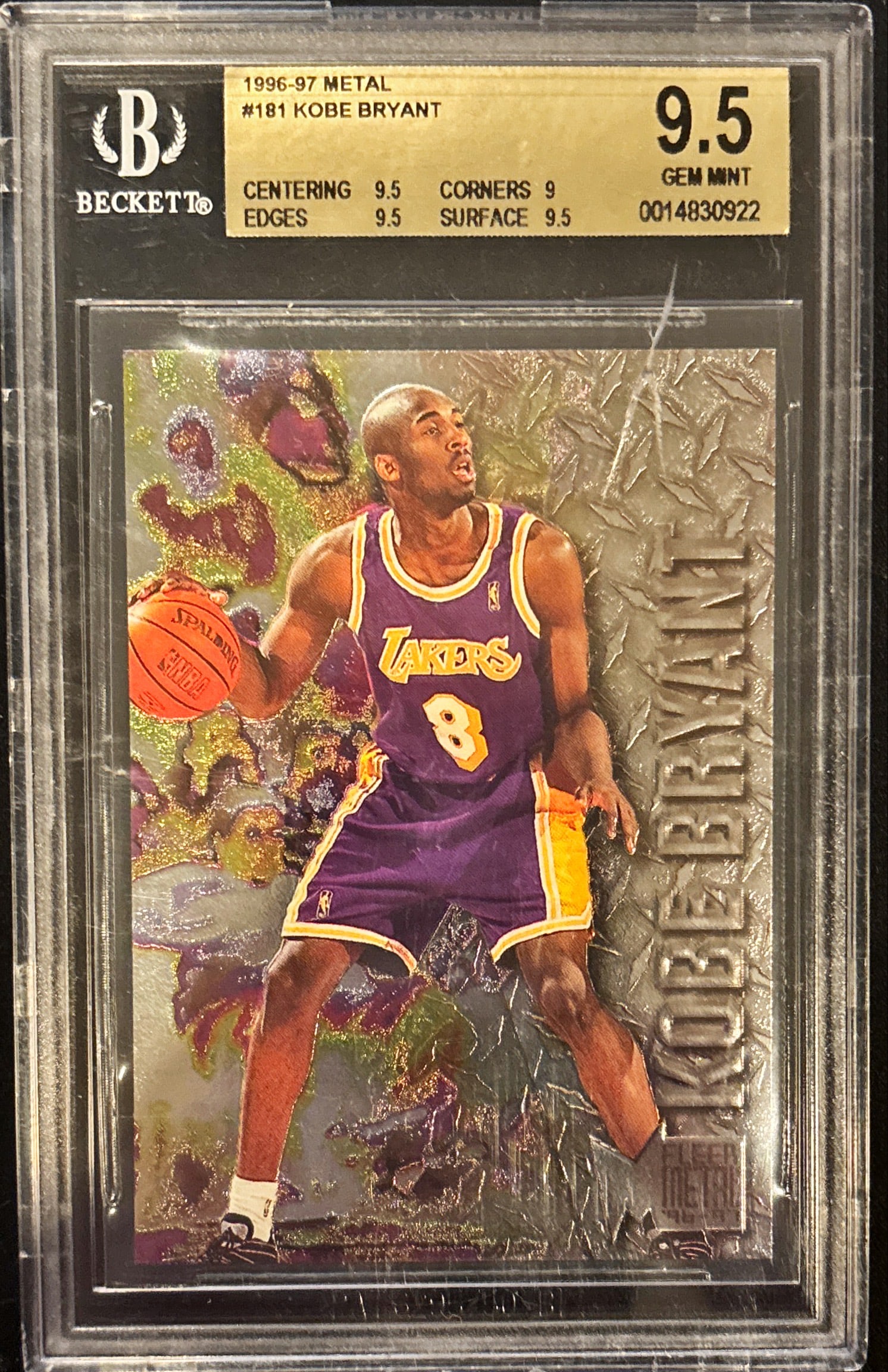 1996–97 Metal Kobe Bryant #181 – BGS 9.5 GEM MINT (1 of 2)