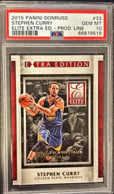 2015 Donruss Stephen Curry #33 Elite Extra Edition – PSA 10 GEM MINT