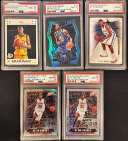 Lot of 5 Kevin Durant Graded Cards – Topps RC / Select / SP Auth / Nat'l Conv