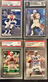 Lot of 4 Elway & Peyton Manning Graded Cards – PSA/BGS