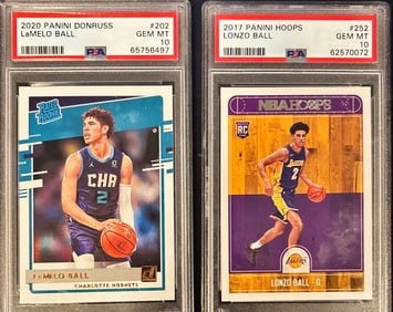 Lot of 2 Ball Brothers Rookie Cards – LaMelo & Lonzo – Both PSA 10