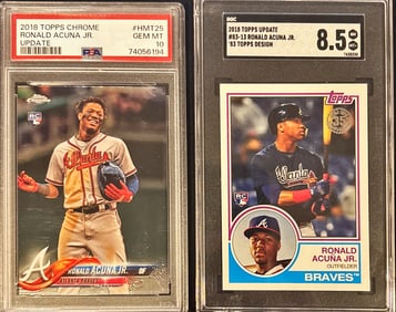 Lot of 2 Ronald Acuña Jr. Cards – PSA 10 & SGC 8.5