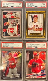 Lot of 4 Mike Trout PSA 9 Cards – Chrome / Upper Class / Refractor / Opening Day