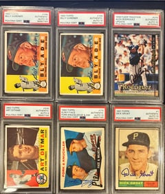 Lot of 6 PSA/DNA Autographs – Gardner ×2 / A-Rod / Ditmar / Face / Groat