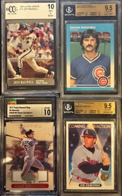 Lot of 4 – Bagwell / Eckersley / Garciaparra Relic / Edmonds – Mixed Grading