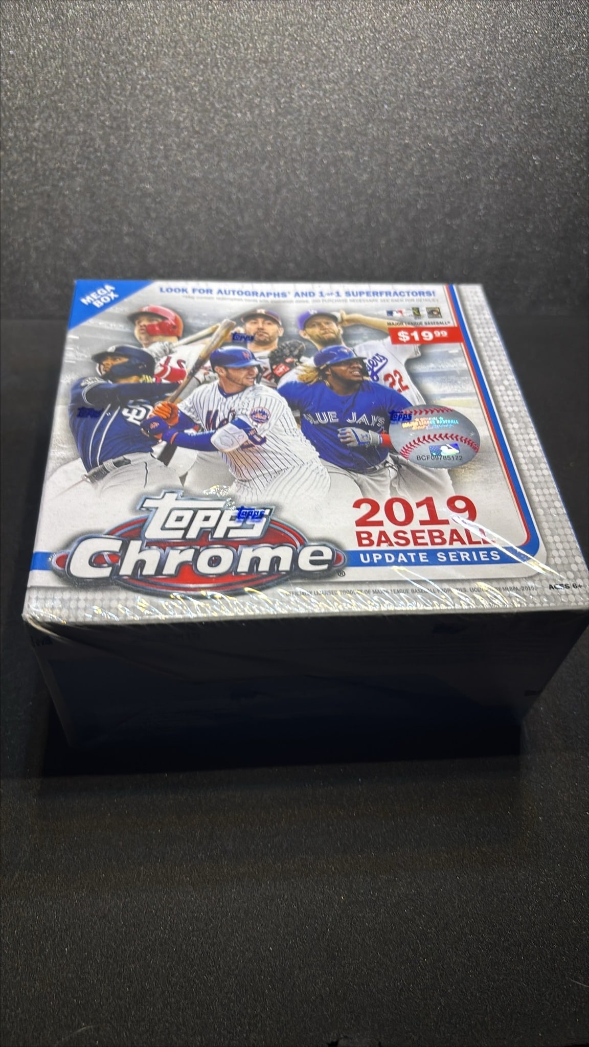 2019 Topps Chrome Update Series Mega Box (Baseball) – Factory Sealed: Factory sealed, unopened 2019 Topps Chrome Update Series Mega Box (Baseball). Sold as one (1) box/set.