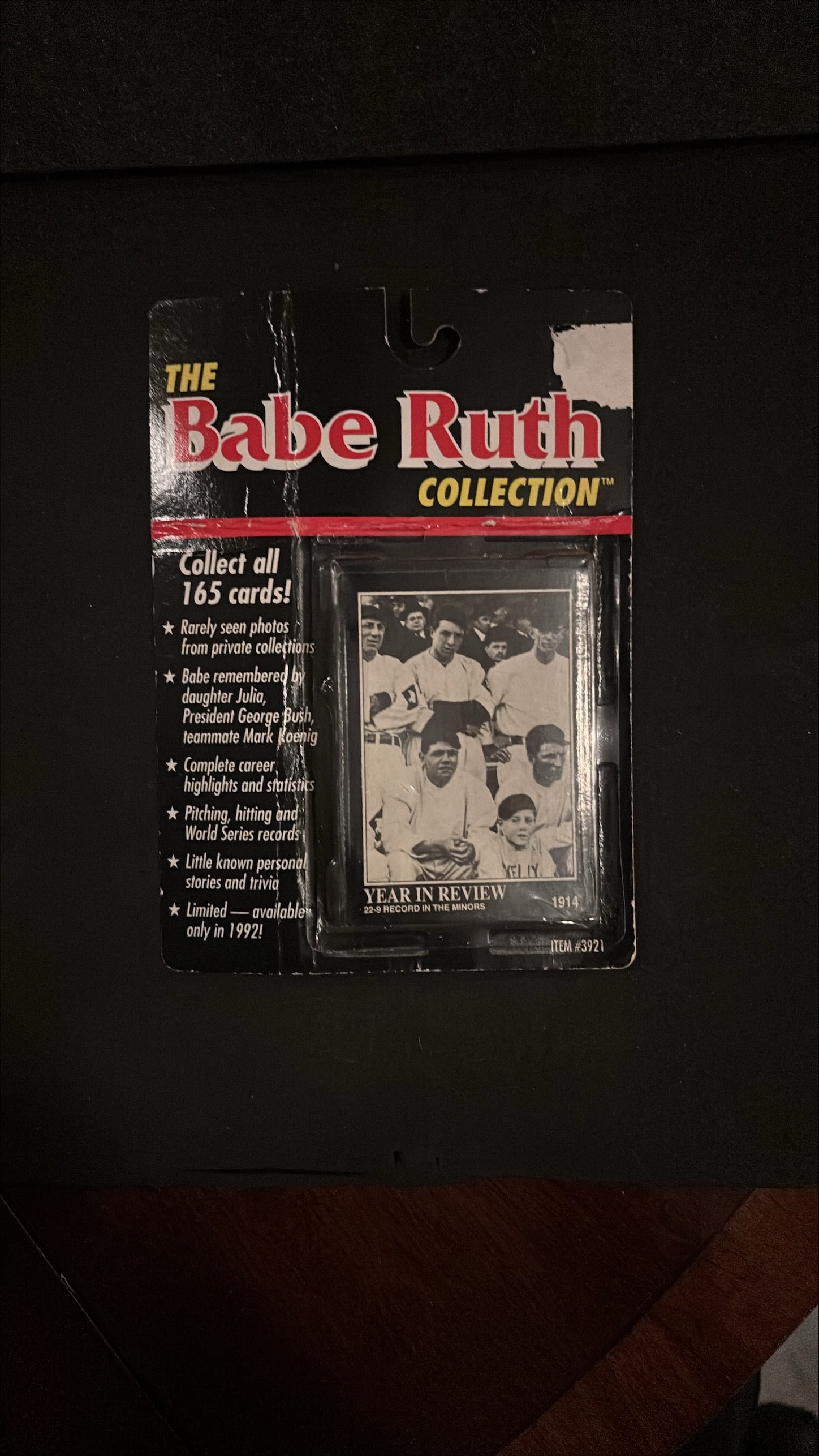 1992 Megacards "The Babe Ruth Collection" – Year in Review 1914 Blister Pack (Sealed) (1 of 2)