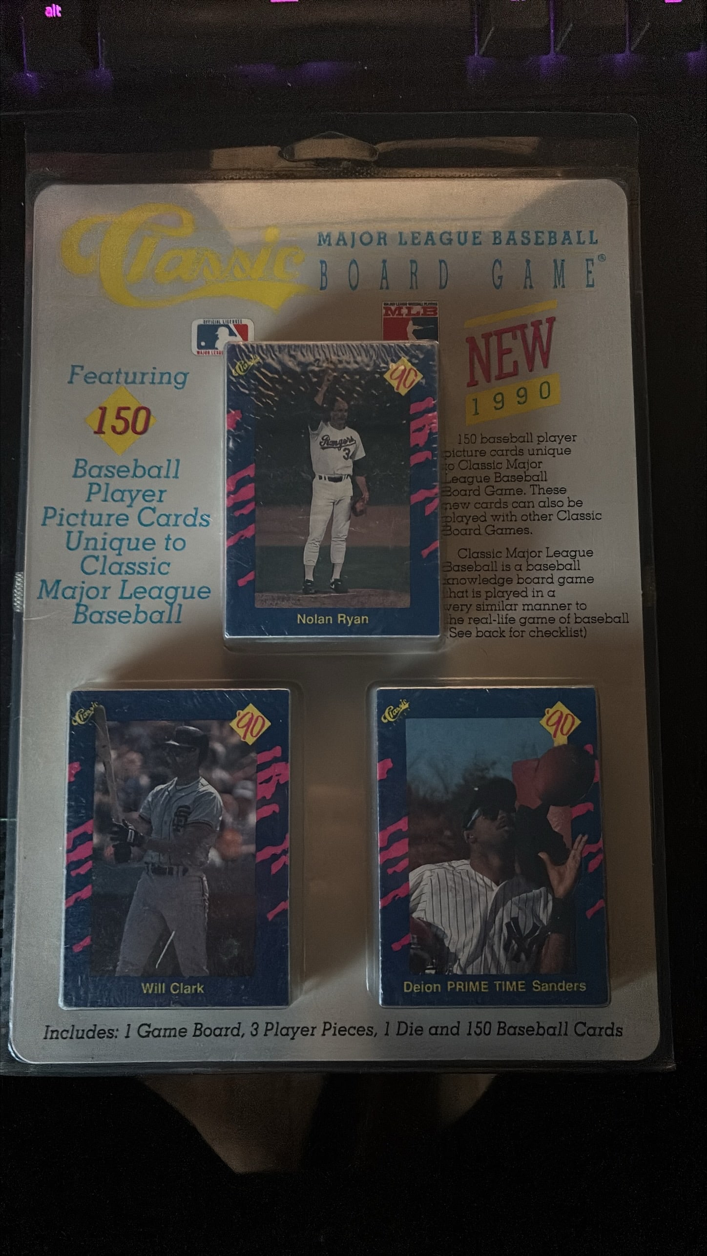 1990 Classic Major League Baseball Board Game (Factory Sealed) w/ 150 Player Picture Cards — Nolan (1 of 2)