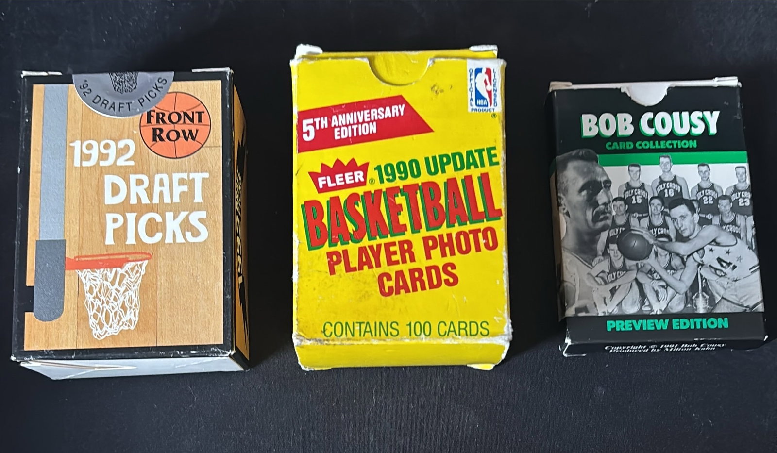 Basketball Card Lot (3 Box Sets): 1992 Front Row Draft Picks + Fleer 1990 Update Player Photo Cards (1 of 2)