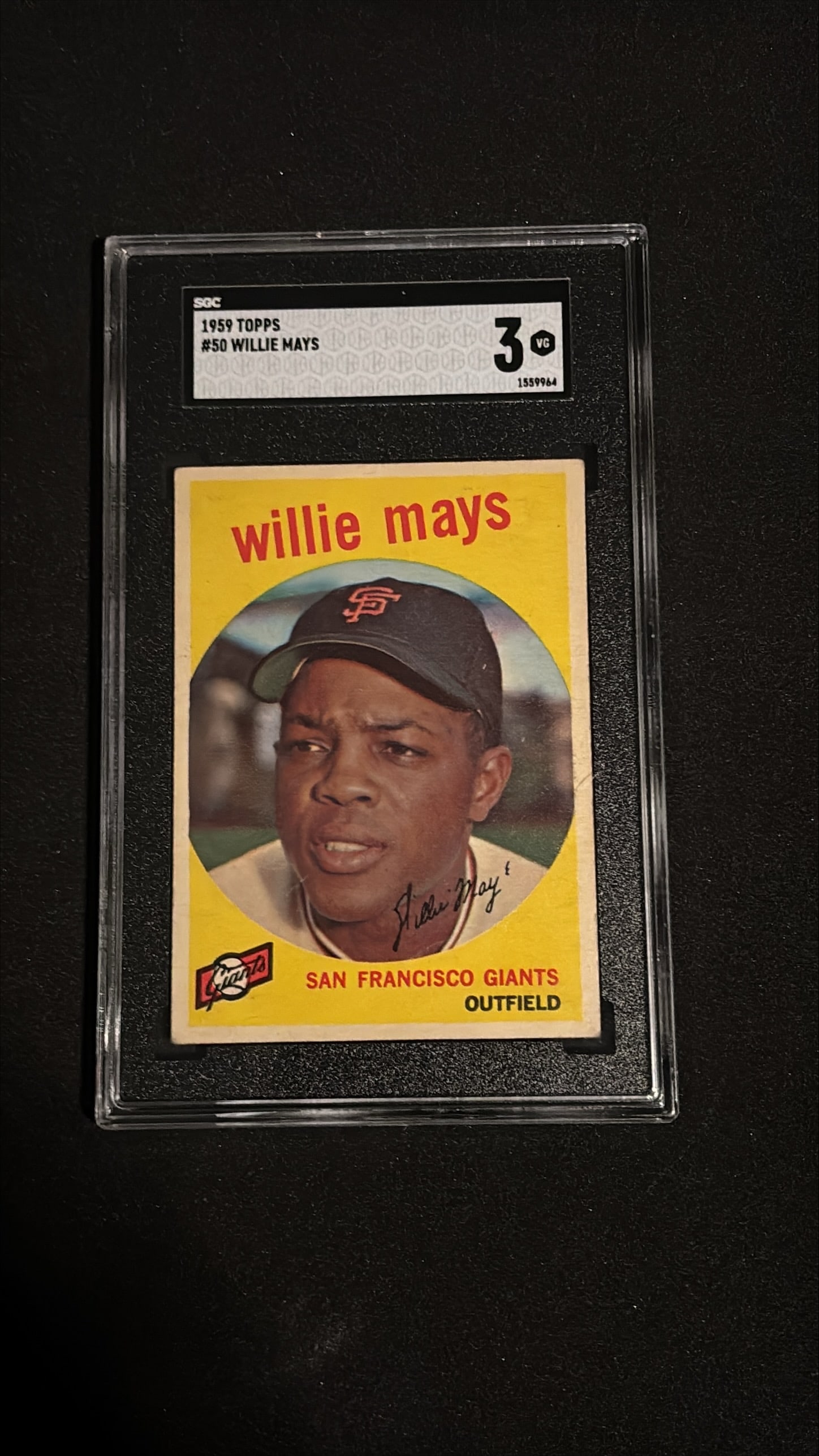1959 Topps #50 Willie Mays SGC 3 GOOD (1 of 2)
